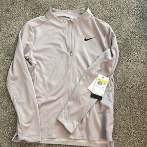Nike Light Gray Zip-Up Jacket, Dri-Fit size Small